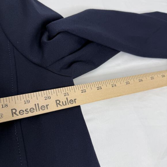 Talbots Jacket Womens 16 Navy Stand Collar Blazer Button Front Pockets Lined NEW - Picture 8 of 9
